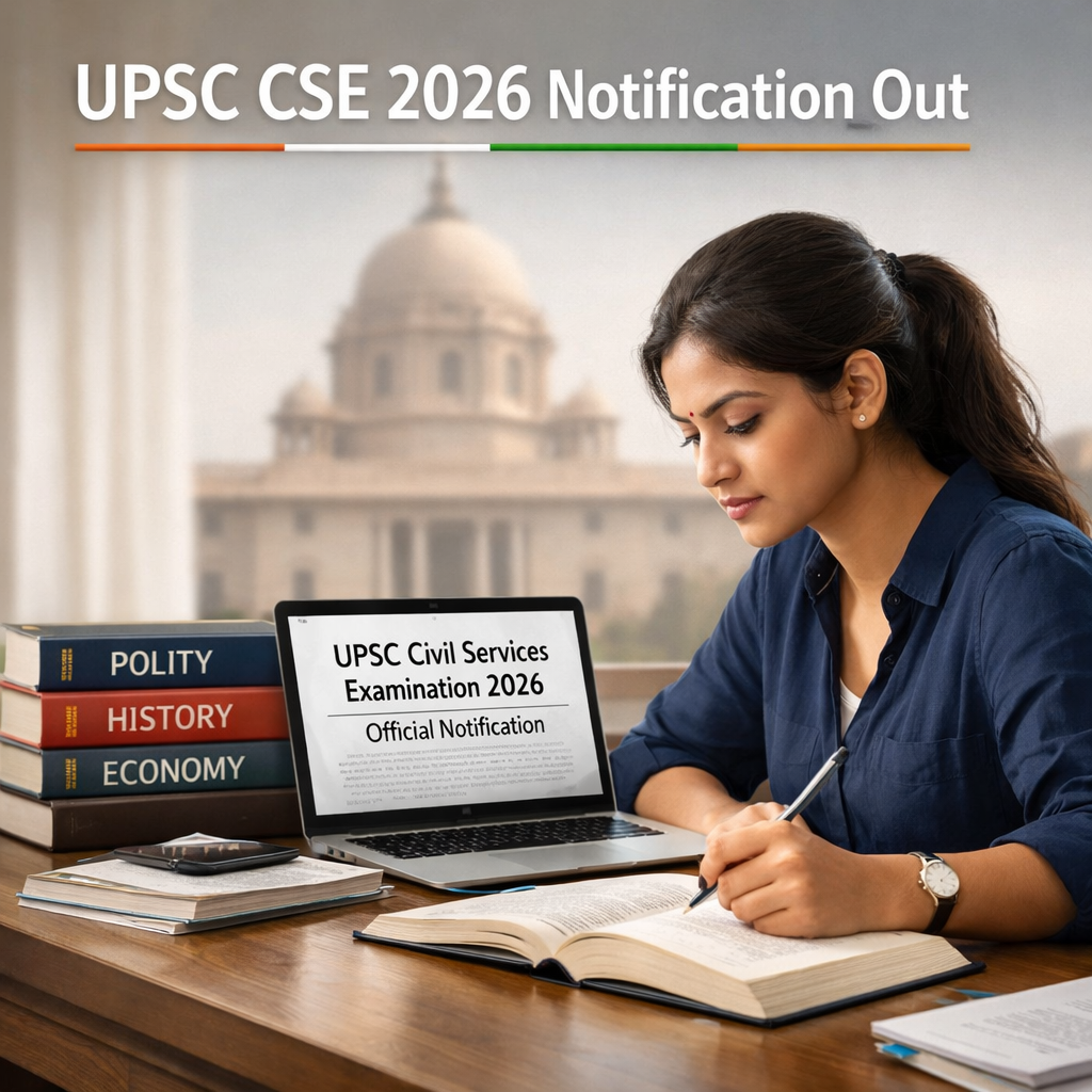 UPSC CSE 2026 Notification official release showing key dates and eligibility details for Civil Services Examination 2026
