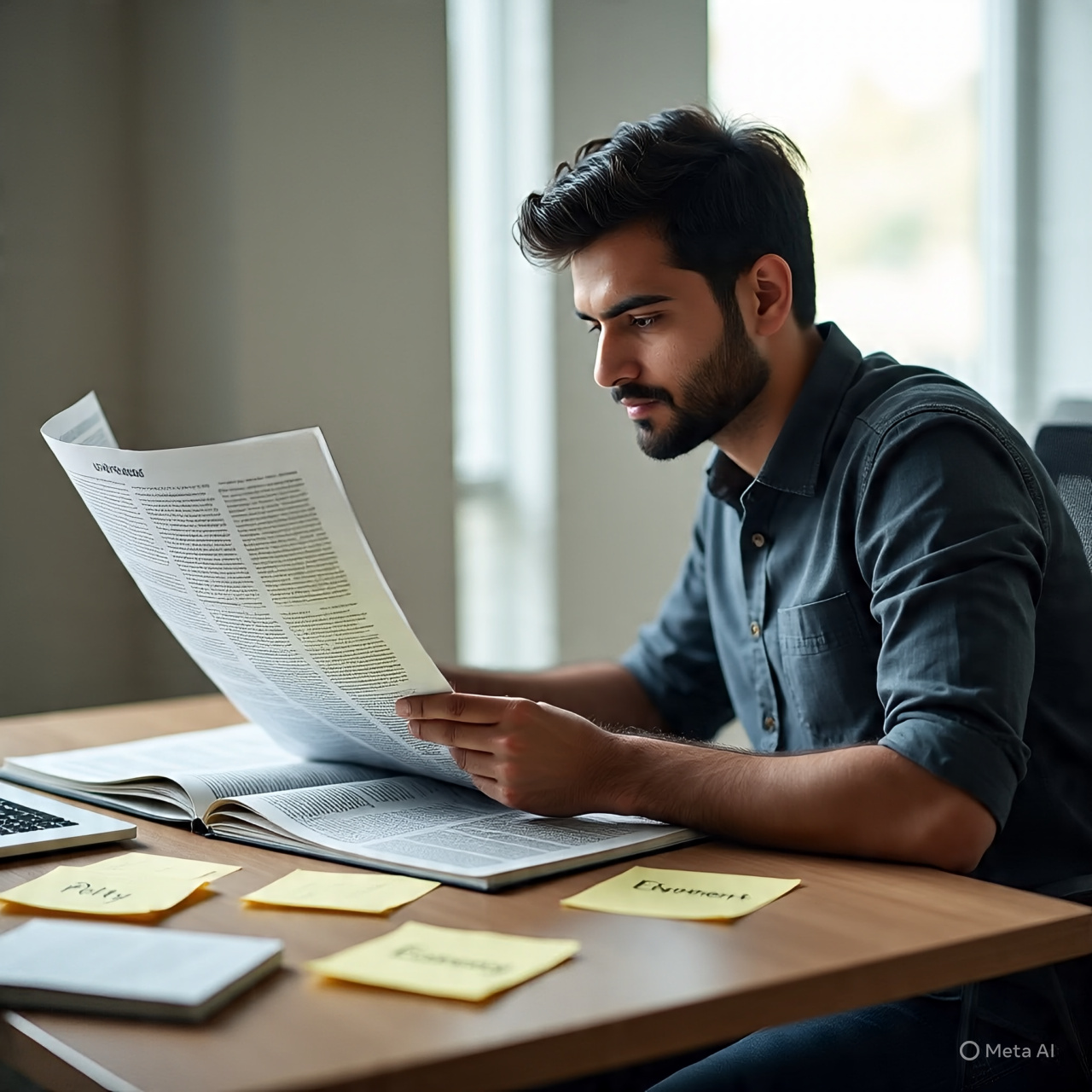 How to Make Current Affairs Notes for UPSC – aspirant reading newspaper and making structured notes at study desk